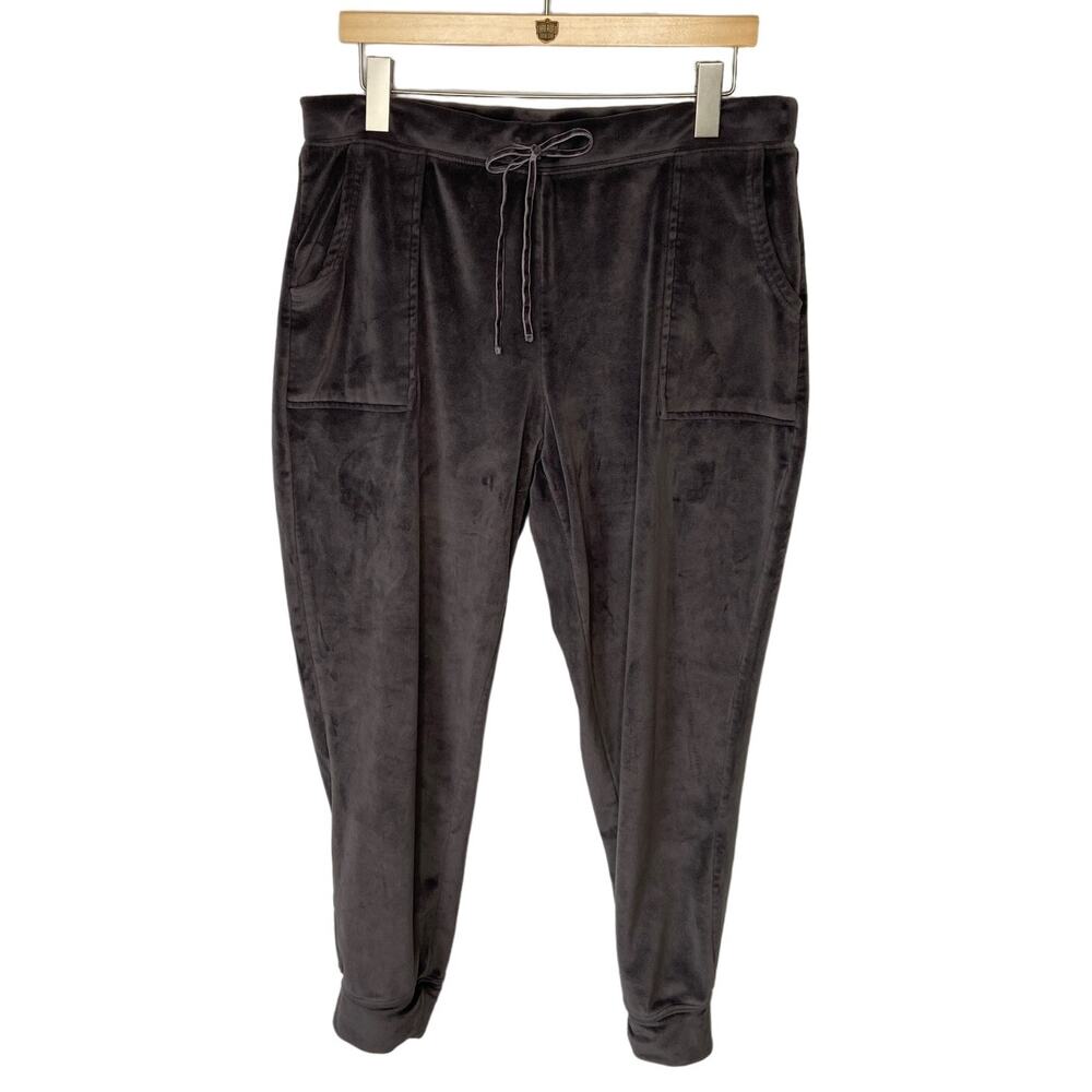 House of Harlow 1960 Nicole Richie Gray Velour Joggers - Women's Size XL
